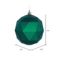 thumbnail image 3 of Vickerman M177304DM 4.75 in. Green Matte Geometric Christmas Ornament Ball - 4 per Bag, 3 of 3