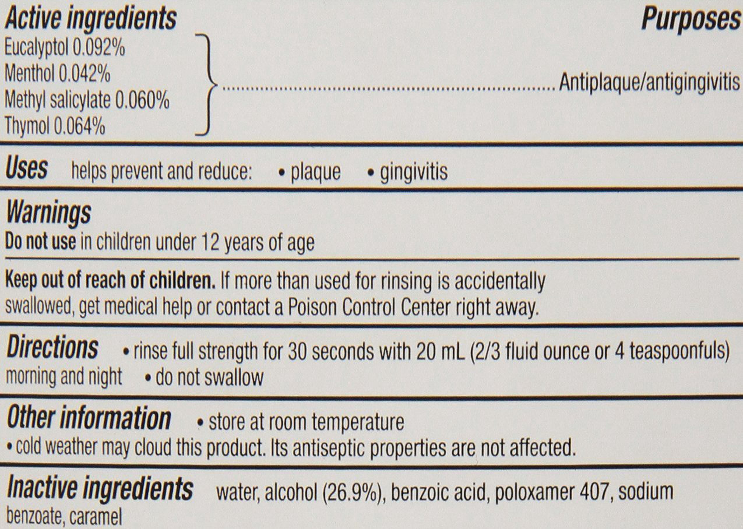 Listerine Original Oral Care Antiseptic Mouthwash with Germ-Killing Formula to Fight Bad Breath, Plaque and Gingivitis, 1 L