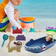 thumbnail image 2 of 2025 Beach Toys Miniature Bath Boat Shovel Rake Kettle Castle Molds Interactive Water Toy Castle Building Kit Children Play Sand Toy, 2 of 5