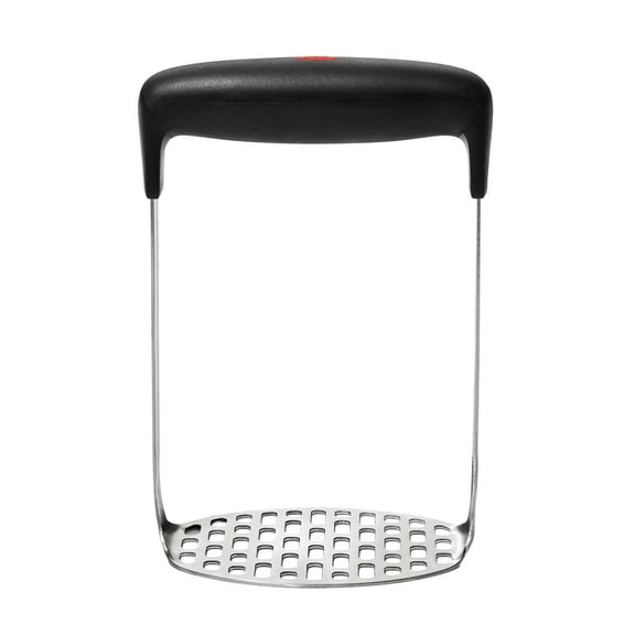 OXO SoftWorks Smooth Potato Masher with Stainless Steel Mashing Plate and Soft Grip Handle