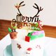 thumbnail image 2 of Ounissouiy Decoración de Pastel de Navidad, decoración de Cupcake de Navidad acrílica con cuerno, adorno de pastel de fiesta con letras Kits de decoración para fiestas, 2 of 6