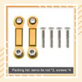 thumbnail image 4 of Vogacara 2 piezas RC Car Servo Rod Control remoto Vehículo Pull Rods Reparación de automóviles Actualización Modificación Accesorios Repuestos Kits de construcción modelo Oro Vogacara FN012248-02B, 4 of 6