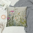 thumbnail image 2 of COMIO Floral Throw Pillow Cover Queen Size Sage Green Wild Flower Plant Vintage Florals Herbs and Botanical,Lumbar Pillow Case Decorative Standard Pillow Cases with Zipper Cushion Covers for Couch, 2 of 5