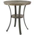 thumbnail image 1 of Powell D1283B19PT 36 in. Franklin Pub Height Dining Table, Grey - Wood & Metal, 1 of 1