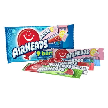 Airheads Candy, Chewy Full-Size Candy Bars, Assorted Flavors, 9 Count Bag
