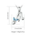 thumbnail image 6 of EUDORA Sterling Silver M Initial Necklaces with Blue Butterfly, Script Letter Alphabet Pendant Jewelry Gift for Women, Girls, 18 inch Chain, 6 of 10