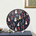 thumbnail image 4 of Yayeee Wall Clock Battery Operated 9.5" Silent Quartz Non-Ticking for Living Room Decor, Jolly Snowman, 4 of 8