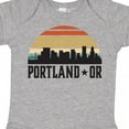 thumbnail image 4 of Inktastic Portland Oregon Skyline Retro Sunset Boys or Girls Baby Bodysuit, 4 of 5