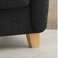 thumbnail image 7 of Accent Chair,Fabric Upholstered Comfy Reading Armchair for Living Room,Bedroom Single Seat Sofa Chair with Wood Base,Black, 7 of 7