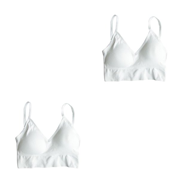 Minnieouse Sujetador de mujer Push Up Sujetador deportivo Conjunto Sexy Sujetador activo sin costuras Mujeres Fitness Crop Blanco 2Conjunto