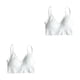 thumbnail image 1 of Minnieouse Sujetador de mujer Push Up Sujetador deportivo Conjunto Sexy Sujetador activo sin costuras Mujeres Fitness Crop Blanco 2Conjunto, 1 of 6
