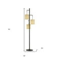 thumbnail image 3 of HomeRoots 72" Bronze Three Light Traditional Shaped Floor Lamp With Beige Drum Shade, 3 of 7