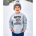 thumbnail image 3 of Cute But Feral Raccoon Funny Sweatshirt for Youth and Toddler Boys and Girls Gray Sweatshirt Youth Small, 3 of 5
