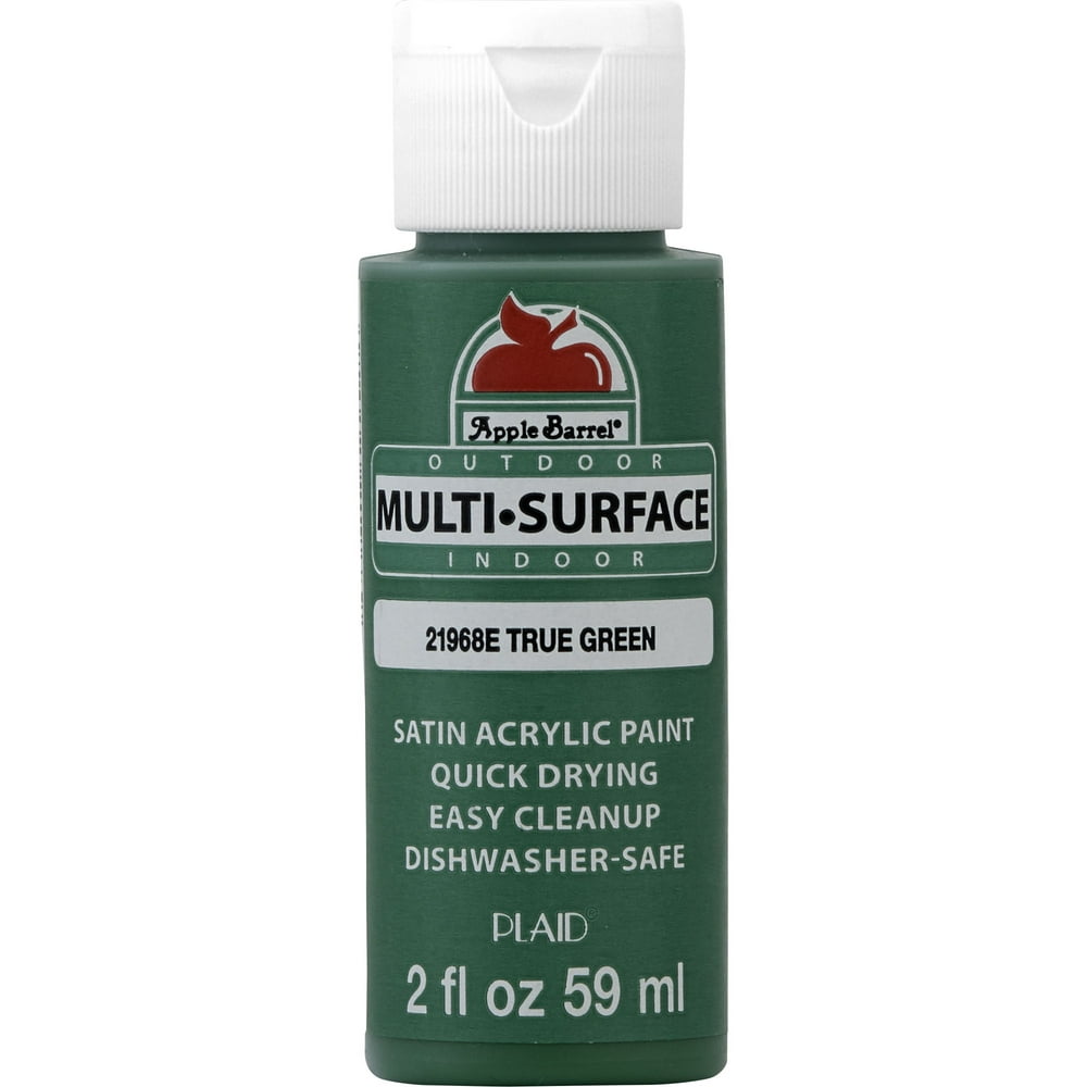 Apple Barrel 21968E Multisurface Acrylic Craft Paint, True Green, 2 fl