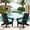 Black, variant on SERWALL Folding Adirondack Chair Set of 4 with Dual Cup Holders & Phone Holder, All-Weather HDPE Patio Chairs for Lawn, Garden, Deck, Outdoor Fire Pit Chair, Brown