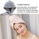 thumbnail image 5 of Toalla para Secar el Cabello, Terciopelo Coral, Absorbente, Secado Rápido, Paño para Envoltura, Baño, Ducha, Paño para Colgar, Gris Claro Sweethay HA002196-04, 5 of 6