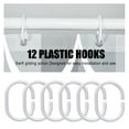 thumbnail image 4 of SIXLON Waterproof Polyester Shower Curtain 72x72 Gray with Hooks - Hotel, 4 of 7