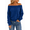 Blue, variant on Dpjklzsn Women's Off Shoulder Long Sleeve Active Top, Easy Fit Athletic Shirt for Workout, Yoga and Casual Wear