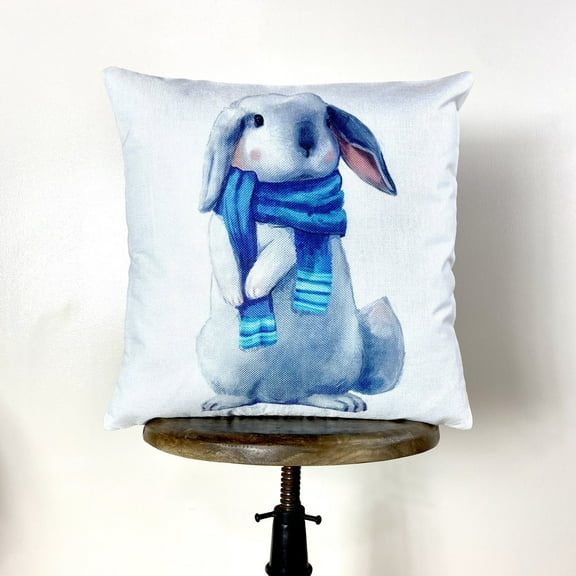 Winter Bunny | Pillow Cover | Christmas Gift | Home Decor | Throw Pillow | Luxury Decor | Home Decor Modern | Home Decor Christmas