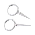 thumbnail image 4 of Qarigey 2 piezas de pendientes para mujer, Punk, decorativo, Color sólido, galvanizado, elegante, exquisito, para mujer, adorno de pasador de Plata 10piezas, 4 of 6