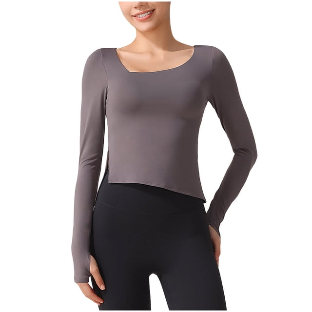 Hauts Décontractés pour Femmes Manches Longues Sport Mode Chic