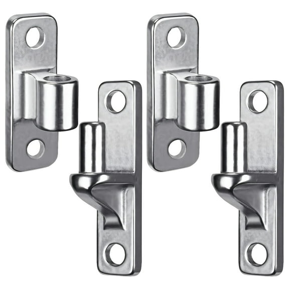 2 Pcs Extra Heavy Duty Stainless Steel Gate Hinges, 600 lbs Capacity, Durable Metal Construction, Symmetrical Design for Wood Fences and Farm Gates, Easy Installation