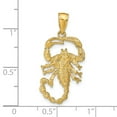 thumbnail image 2 of 14k Yellow Gold Solid Polished Open-Backed Scorpion Pendant, 2 of 3