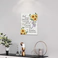 thumbnail image 2 of Serenity Prayer Wall Decor Christian Religious Sunflower Pictures Inspirational Bible Verses Scripture Canvas Wall Art God Painting Home Modern Artwork Framed for Living Room Bedroom Office 12x16inch, 2 of 6