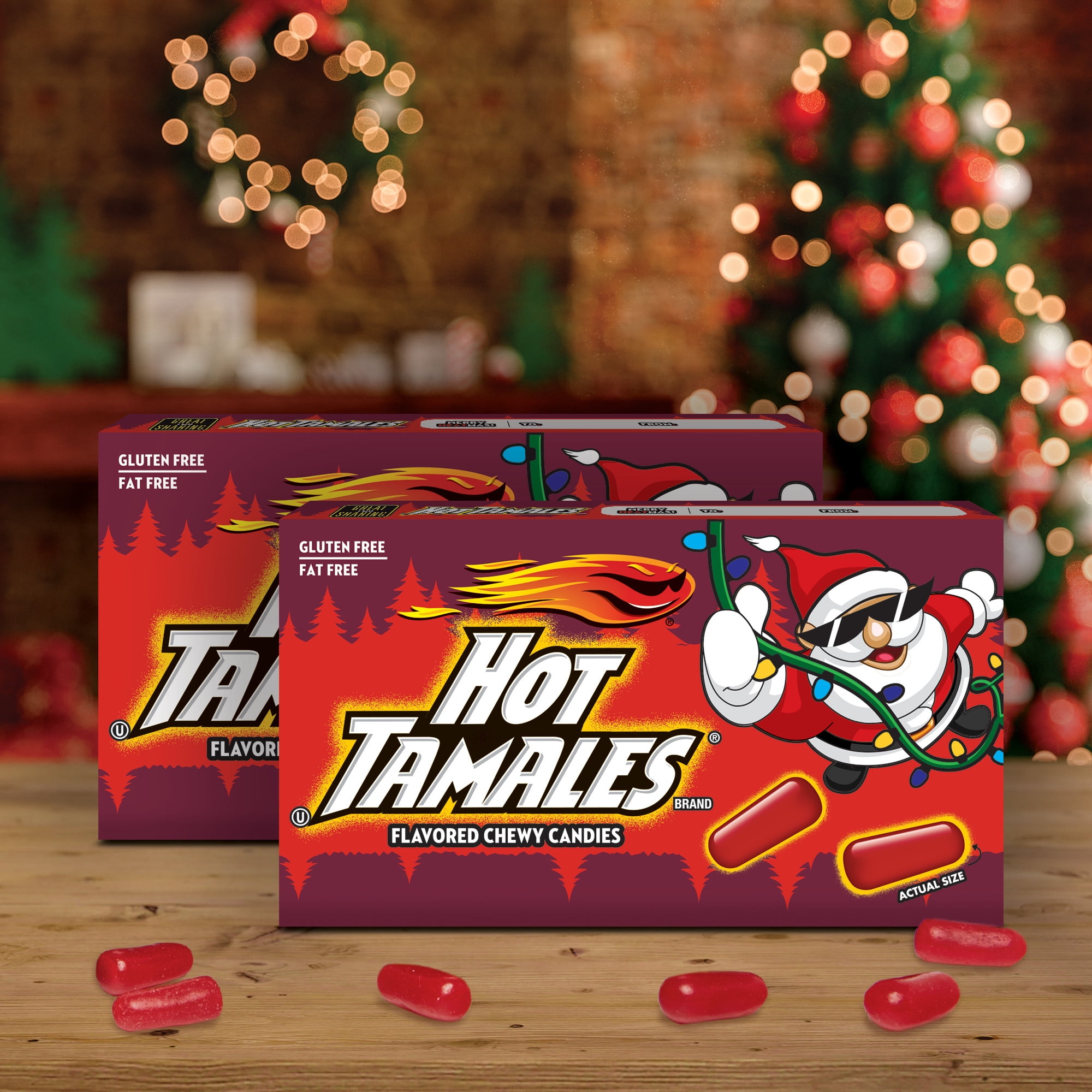 HOT TAMALES, Fierce Cinnamon Chewy Candy, Holiday Theater Box 4.25