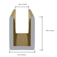 thumbnail image 3 of Brixwell SDCD38SB-CCP24-XCP10 Satin Brass 3/8" Fixed Panel Shower Door Deep U-Channel -  24" Stock Length - pack of 10, 3 of 3