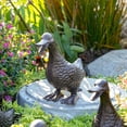 thumbnail image 7 of Sungmor Vintage Cast Iron Duck Garden Statue - 6.7" Tall Heavy Duty Outdoor Duckling Figurine, Rustic Animal Sculpture for Lawn, Patio, Yard - Antique Brown Finish, Farmhouse Home Decoration, 7 of 7