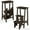 Brown, variant on Costway 3 Tier Folding Step Stool 3-in-1 Rubber Wood Ladder Storage Shelf Coffee