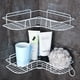 thumbnail image 5 of Carrito de ducha de esquina, estante organizador de ducha adhesivo fuerte con ganchos. Estantes de ducha de pared impermeables y resistentes al óxido para baño, dormitorio y cocina, 5 of 5