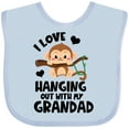 thumbnail image 3 of Inktastic Monkey I Love Hanging out with My Grandad Boys or Girls Baby Bib, 3 of 4