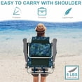thumbnail image 6 of Aimee Lii 2-Pack Folding Backpack Beach Chair 5-Position Outdoor Reclining Chairs with Pillow, Modern Patio Furniture for Outdoor Backyard Pool Deck-Navy, 6 of 11