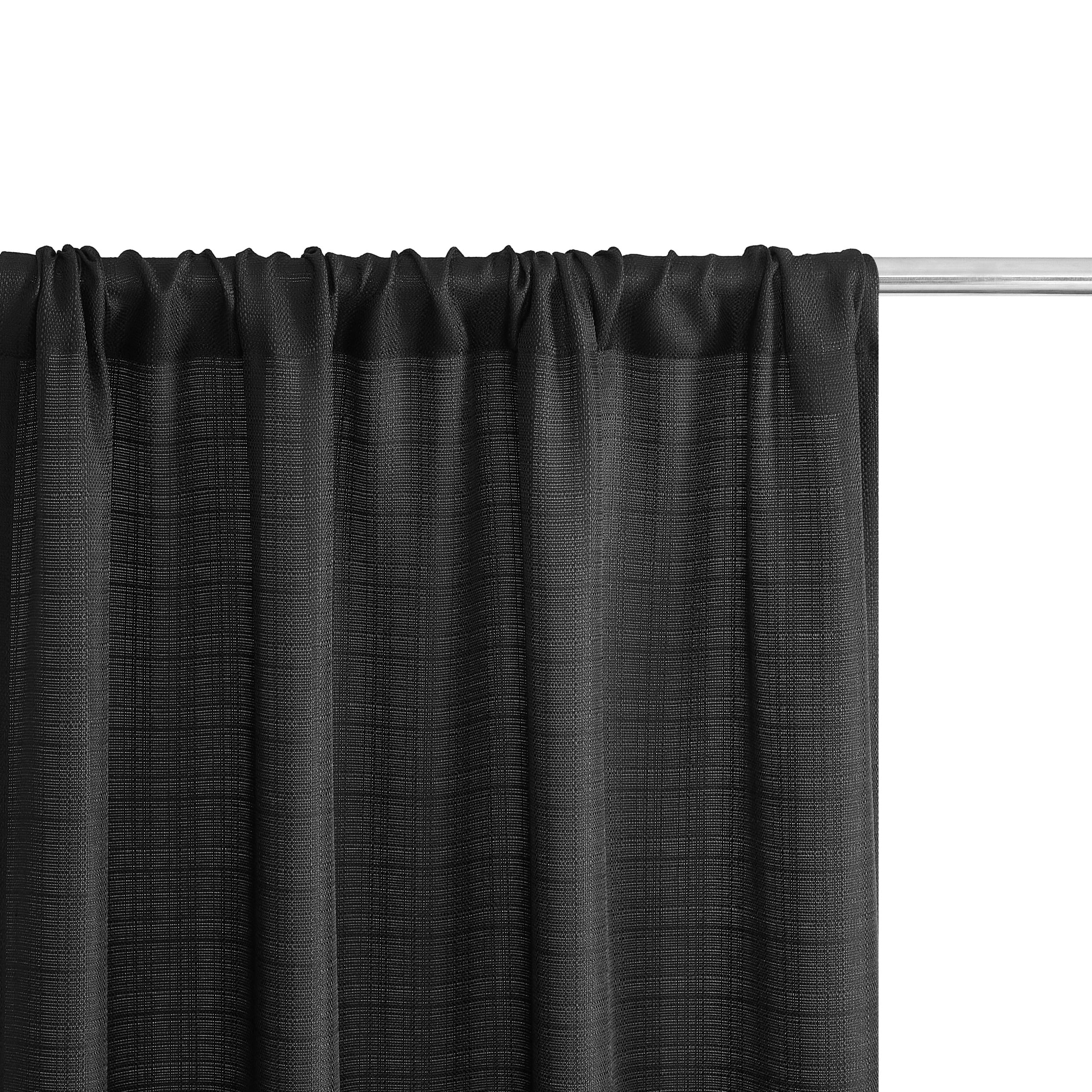 Mainstays Southport Textured Light Filtering Curtain Panel Pair, 2 Panels, Greystone, 40 in x 95 in