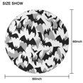 thumbnail image 6 of Black and Gray Halloween Bats Round Tablecloth 60"x60",Wrinkle Wipeable Table Cloth for Kitchen Dining Room Picnic Patio Party, 6 of 6