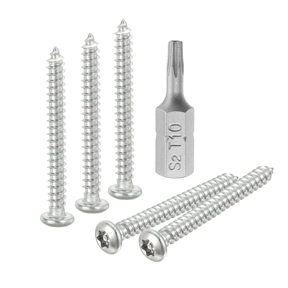 50pack M3 x 25mm Button Head Torx Security Sheet Metal Screws with T10 Bit