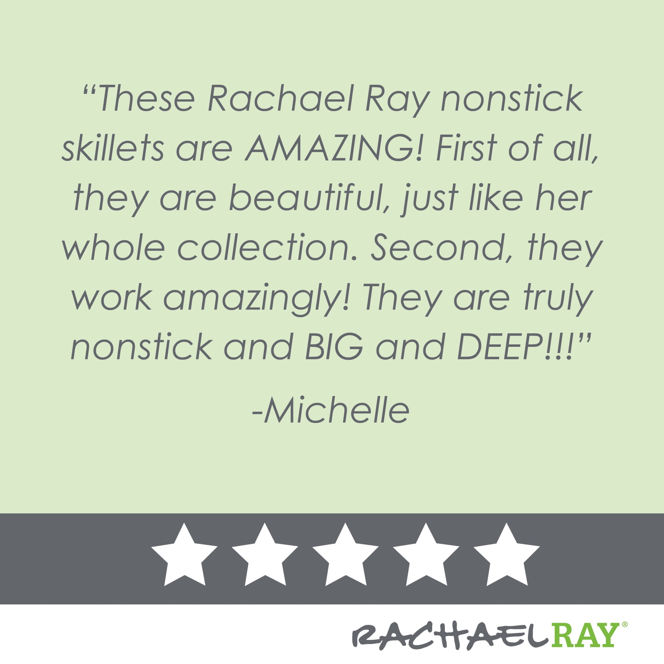 Rachael Ray Create Delicious 9.5" and 11.75" Aluminum Nonstick Skillet, Gray Shimmer