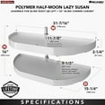 thumbnail image 4 of Rev-A-Shelf 6882-31-11-570 31" Half Moon 2-Tier Blind Cabinet Lazy Susan, 4 of 12