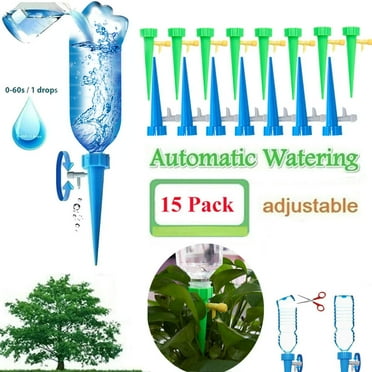 Self Watering Spikes 15Pcs Plant Waterer Indoor Outdoor Adjustable Plant Watering Stakes Drip Irrigation