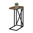 thumbnail image 3 of Convenience Concepts Tucson C End Table in Nutmeg Wood Finish and X Metal Frame, 3 of 5