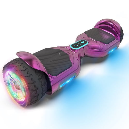 Fluxx FX3 Hoverboard with 6.2 Mph Max Speed 176 lbs Max Weight 3.1 Miles Distance Self Balancing Scooter with 6.5 inch Wheels and LED Headlights Pink Walmart