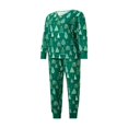 thumbnail image 3 of Family Matching Clothes Christmas Sleepwear  Tree Print Tops Trousers Baby Romper Pajamas Set, 3 of 7