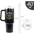 thumbnail image 2 of 60th Birthday Gifts for Him Her - 1964 Birthday Tumbler for Women Men Dad Mom - 40 OZ Stainless Steel Cup Travel Mug Water Bottle with Handle and Straw - The Best Birthday Gift Ideas, 2 of 5