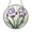 Acrylic 3.5 Inch, variant on Iris Flower Stained Glass Suncatcher, Floral Garden Window Hanging Art Decor for Bright Home Interior and Classroom Spaces