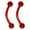 Red, variant on Pair of Curved Barbells Ion Plated Surgical Steel 16g Sold in pairs