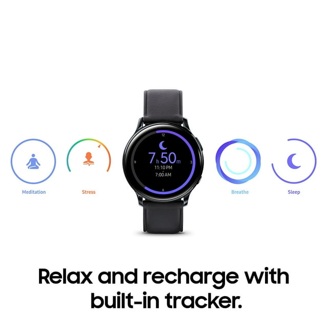 SAMSUNG Galaxy Watch Active 2 Aluminum Smart Watch (44mm) - Aqua Black - SM-R820NZKAXAR