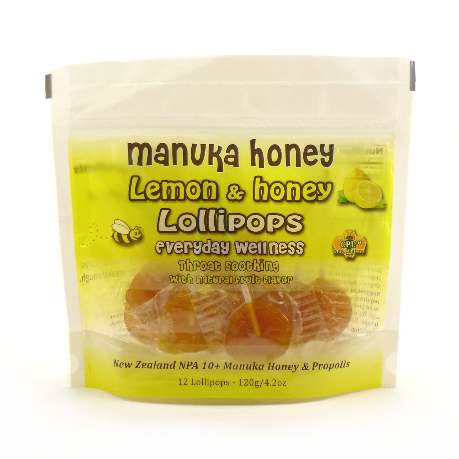 Lollipops Manuka Honey Lemon By Pacific Resources - 12 Lollipops
