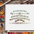 thumbnail image 6 of Ouija Board Stencil (12"x8"/30x21cm) Rectangle Ouija Board Painting Stencil Template Reusable DIY Stencil Template for Painting on Wood, 6 of 9